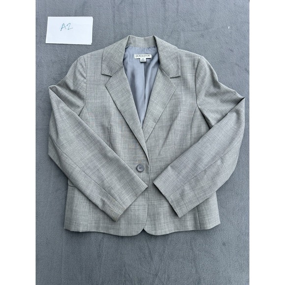 Pendleton Jackets & Blazers - Pendleton Petite Wool Blazer Women's 10P Gray Stretch Virgin Wool Career